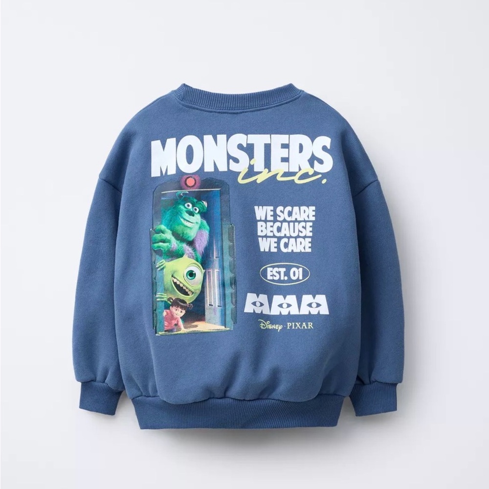 Zara Blue Monsters Inc. Kids Sweatshirt